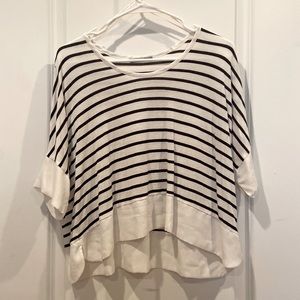 Zara Striped Dolman-Sleeve Top